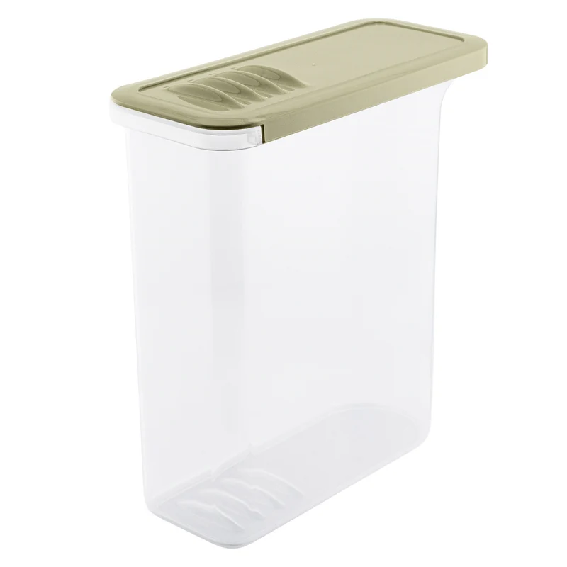 BranQ food container, 2.5l, transparent, olive green lid, Shark