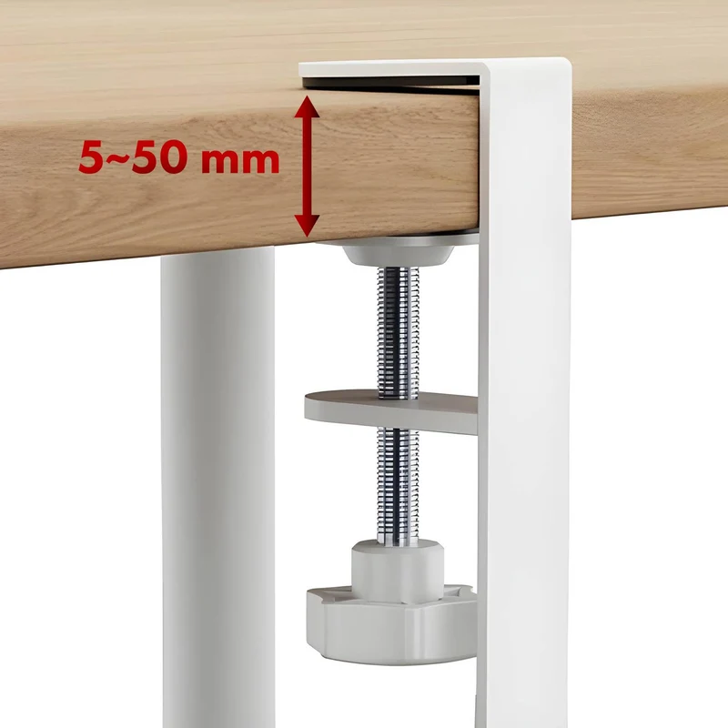 Maclean under-desk cable organizer, max. load 5kg, max. 728mm, 2 levels, white, MC-102 W