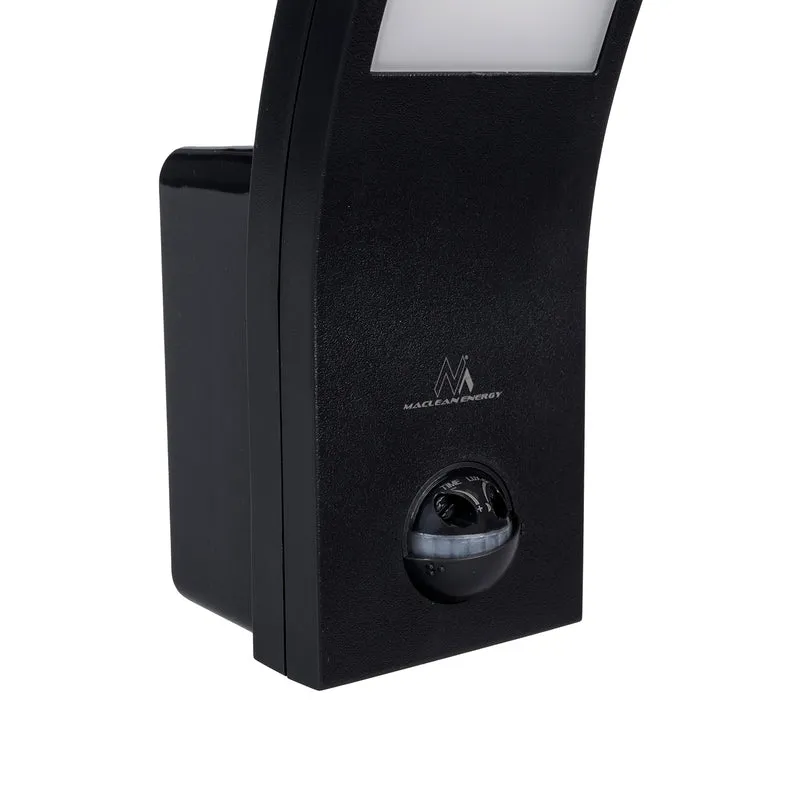 Maclean motion sensor LED lamp, PIR sensor, black, 10W, IP54, 750lm, neutral white (4000K) MCE244 B, 2 pieces