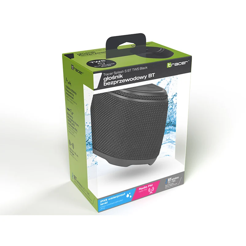 TRACER Wireless Speaker, Bluetooth 5.1, TWS technology, 5W, Splash S