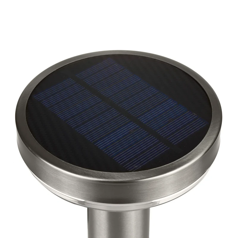 Maclean Solar LED Light, with sensor, 3 modes,plug-in, Li-ion 18650, IP44, 3.7V, 1200 mAh, Chrome matt, MCE465 C/M, 6 pieces