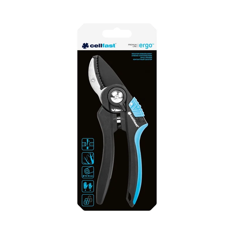 Cellfast ERGO 41-021 Anvil Branch Pruner Adjustable One Handed Opening Lock