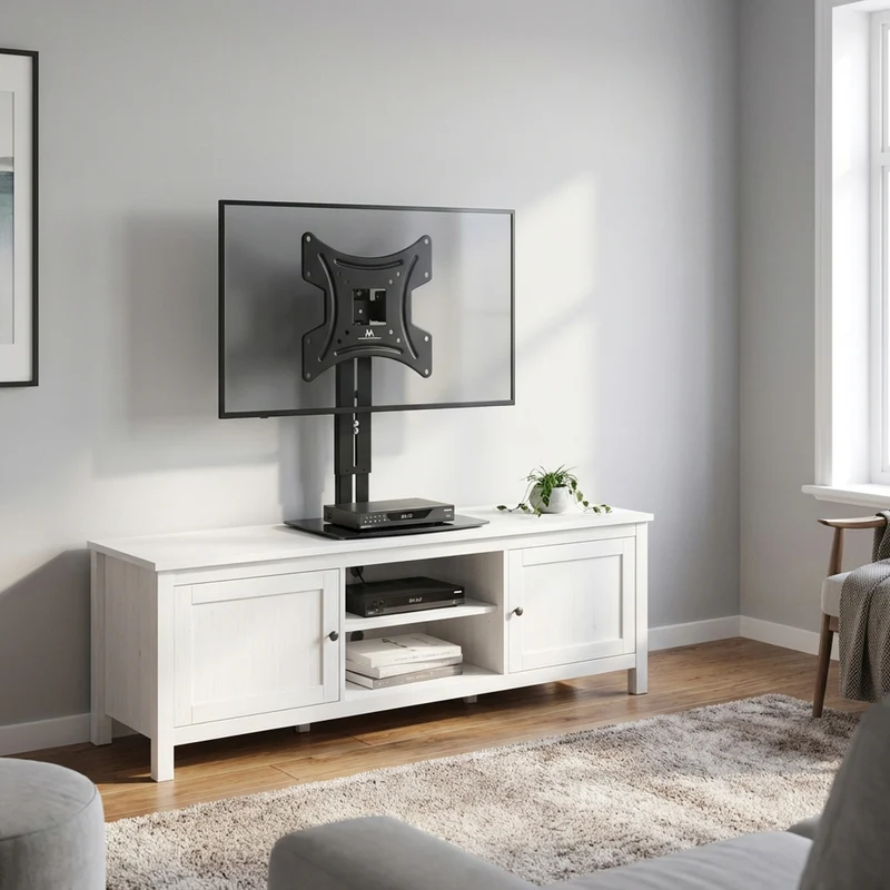Wall mount for TV with Maclean shelf, max. 20 kg, max. VESA 200x200, for TVs 15-42", MC-451