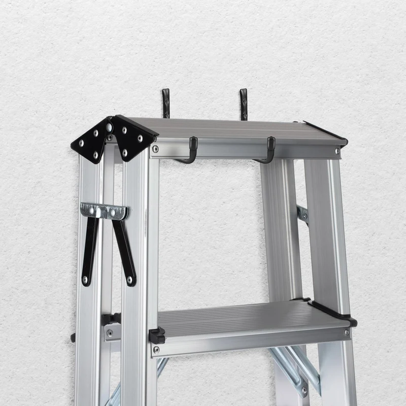 Set of 2 Maclean wall mounts, for tires, wheels, ladder, bicycle, steel, max. load 22kg/handle, MC-489
