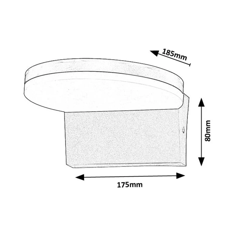 Rabalux outdoor wall lamp, outdoor light, 9W, black, Batida