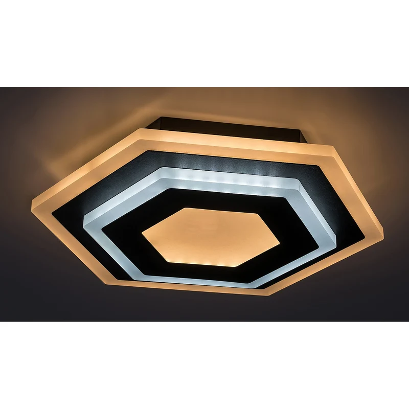 Rabalux Bitsi Hexagonal LED Lamp Ceiling Wall 23W Warm & Cold White Adjustable Fixture with Light Source Decorative Art Deco