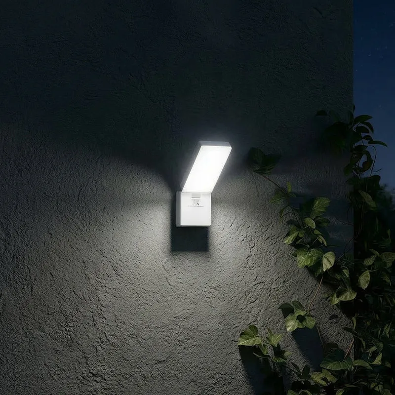 Maclean MCE514 W White Outdoor LED Lamp Garden Porch Patio 10W 700lm IP65 Neutral White 4000K Weatherproof Outdoor Tilting Rotating Adjustable Angle