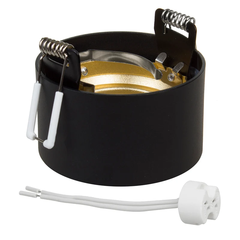 Maclean MCE457 Flush Mount / Tube Spot Round Aluminum, GU5.3, 70x40mm, black / gold, B/G