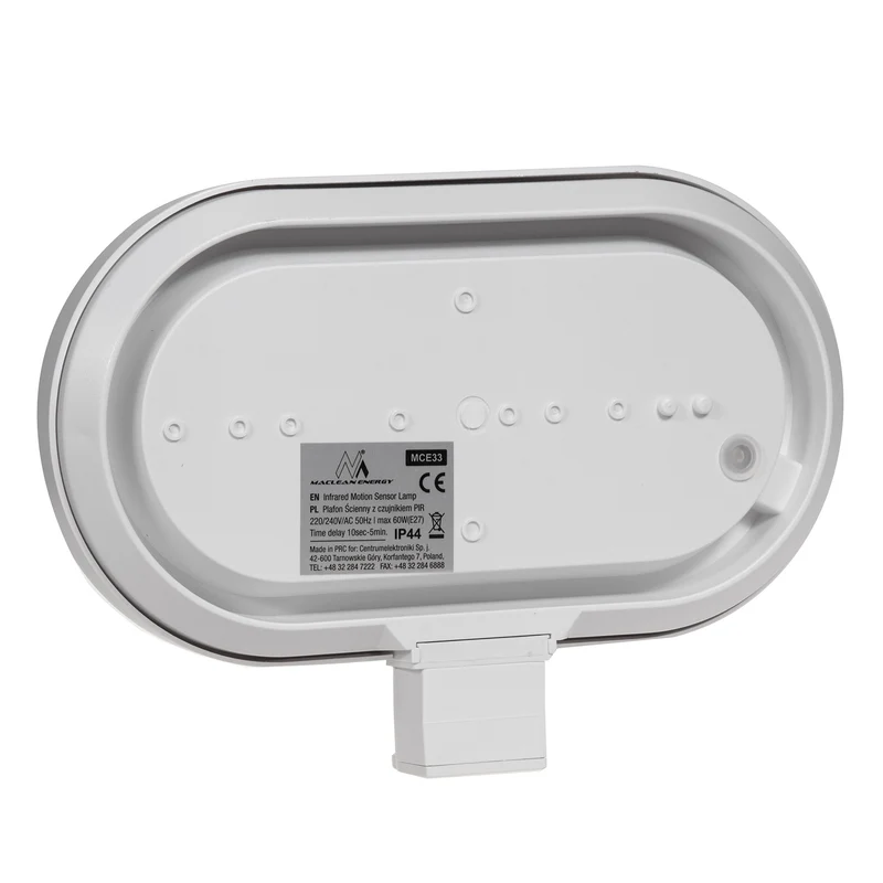 Maclean Wall Sconce, with PIR sensor, max. 60W, 180°, MCE33 W