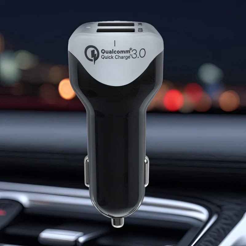 Maclean MCE157 Car Charger Dual USB Quick Charge QC 3.0 Universal Smart IC 1.5m 2.4A