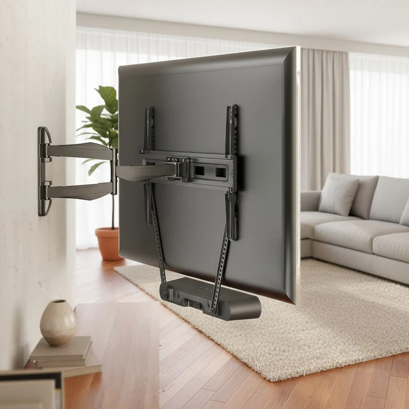 Maclean MC-975 TV VESA Mount Holder for Sonos Ray Soundbar Speaker Holder Bracket 2kg Powder Coating Sturdy