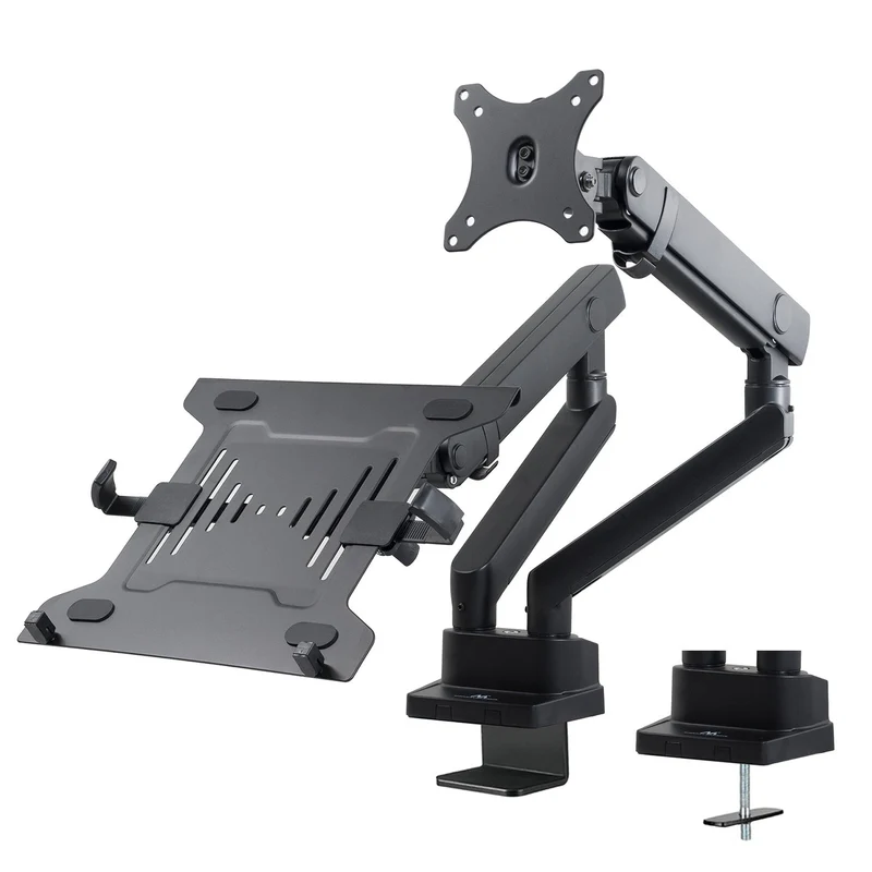 Maclean MC-813 Dual Monitor Bracket Desk Mount Holder For Monitor & Laptop 17" - 32" 8kg VESA Universal