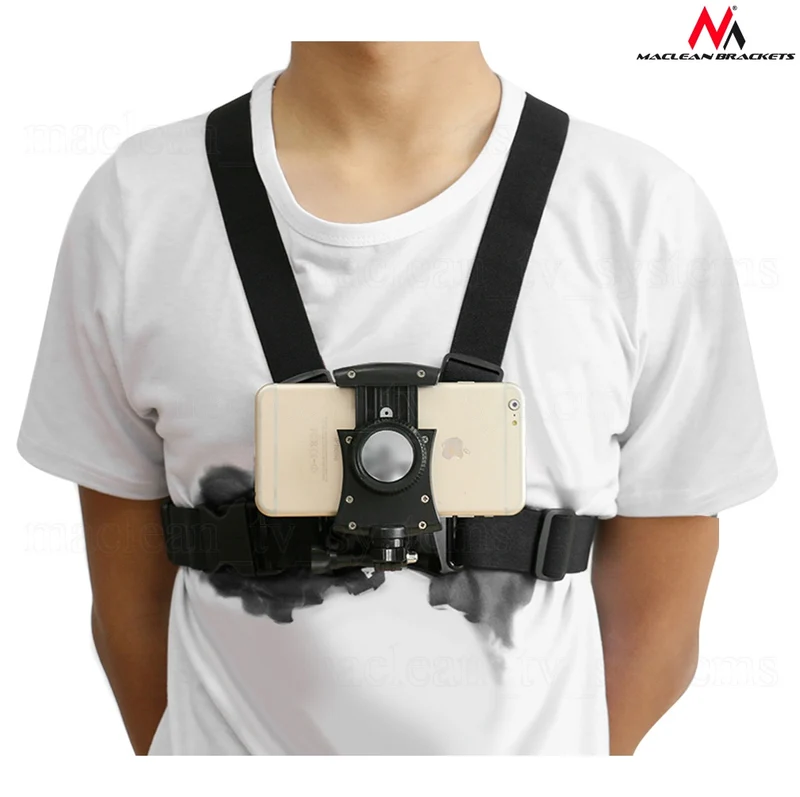 Maclean MC-773 Chest Harness Strap Phone Camera GoPro Body Holder Mount Belt Sport Adjustable