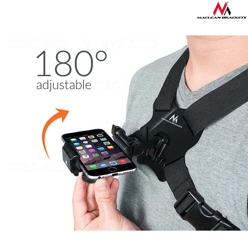 Maclean MC-773 Chest Harness Strap Phone Camera GoPro Body Holder Mount Belt Sport Adjustable