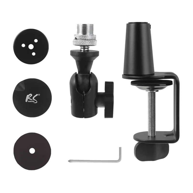 Microphone holder 3/8" and 5/8" NanoRS, 1kg max, RS422