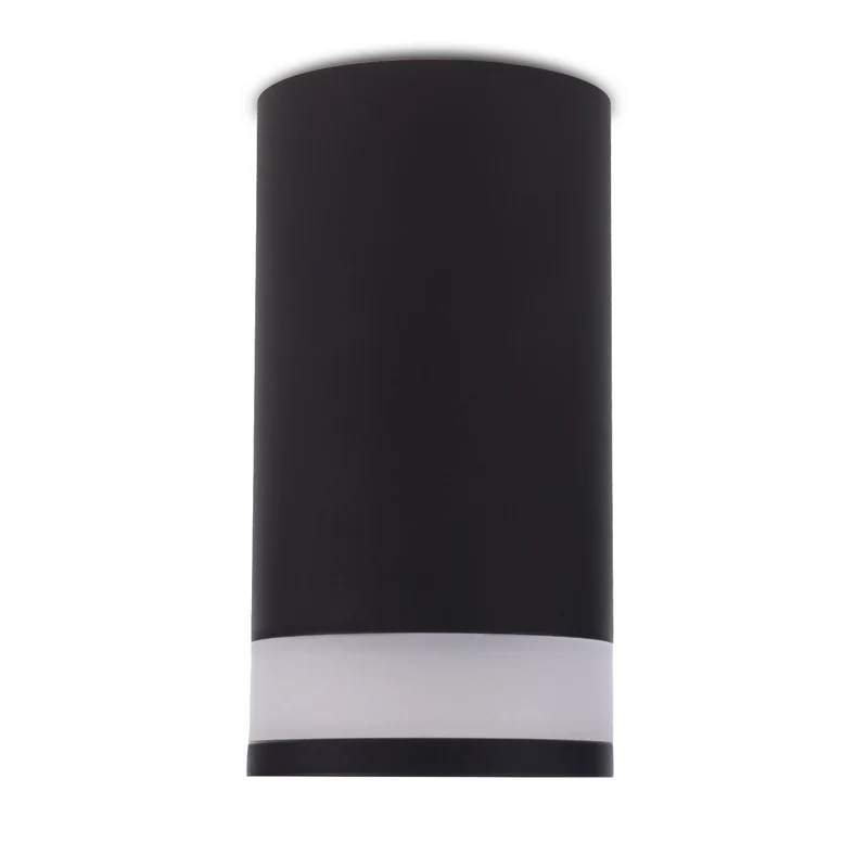 Maclean surface-mounted luminaire / tube, spot, round, aluminum, GU10, 55x105mm, black color, MCE361 B