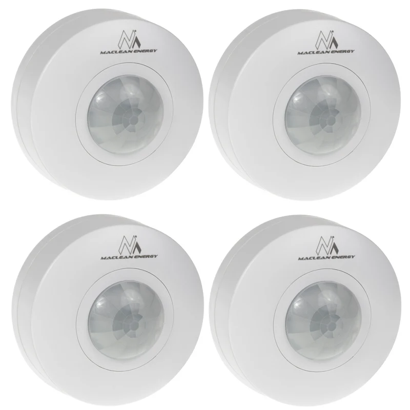Maclean PIR motion sensor, 6m range, ceiling mounted, max load 1200W, IP20, MCE314 W 4 pieces
