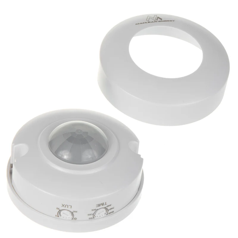 Maclean PIR motion sensor, 6m range, ceiling mounted, max load 1200W, IP20, MCE314 W 4 pieces