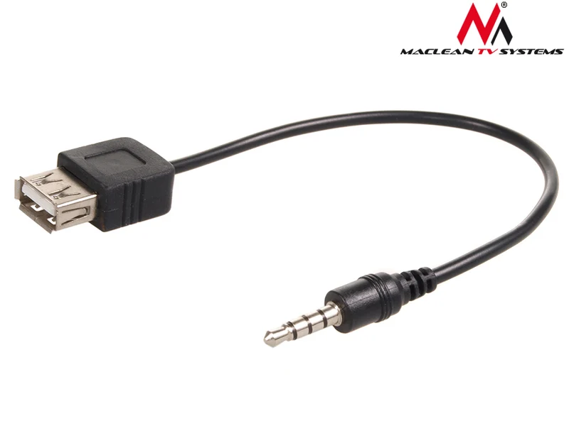 Maclean MCTV-693 Plug adapter jack USB socket OTG CABLE WIRE JACK 3.5mm AUX