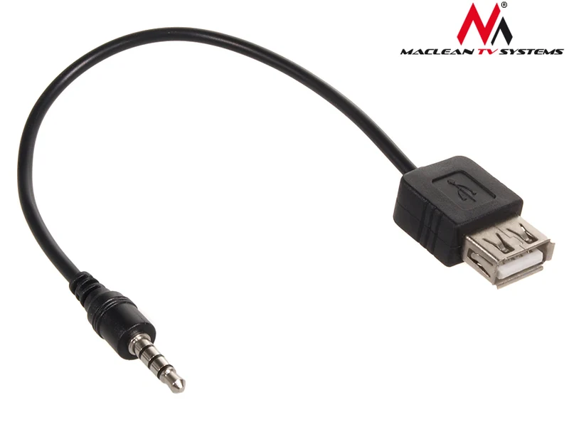 Maclean MCTV-693 Plug adapter jack USB socket OTG CABLE WIRE JACK 3.5mm AUX