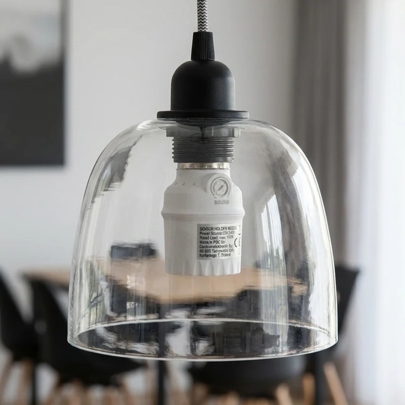 Maclean sound sensor bulb holder, E27 with sound sensor, max 100W, range 30dB - 90dB, MCE232
