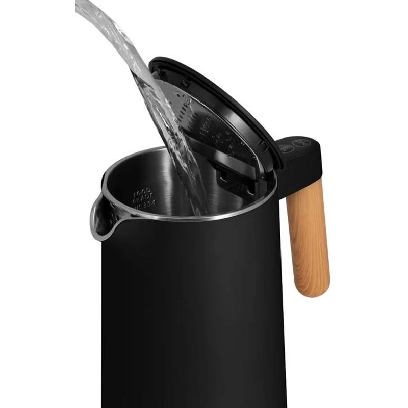 Concept Salt&Pepper - Black - RK3301 Electric Water Kettle 1.5L Double Wall Stainless Steel Temperature Control 45°C - 100°C