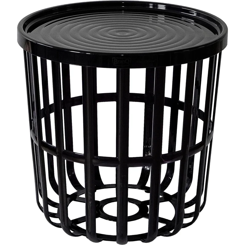Branq Round Table with Storage Basket 40 x 40 x 40 cm