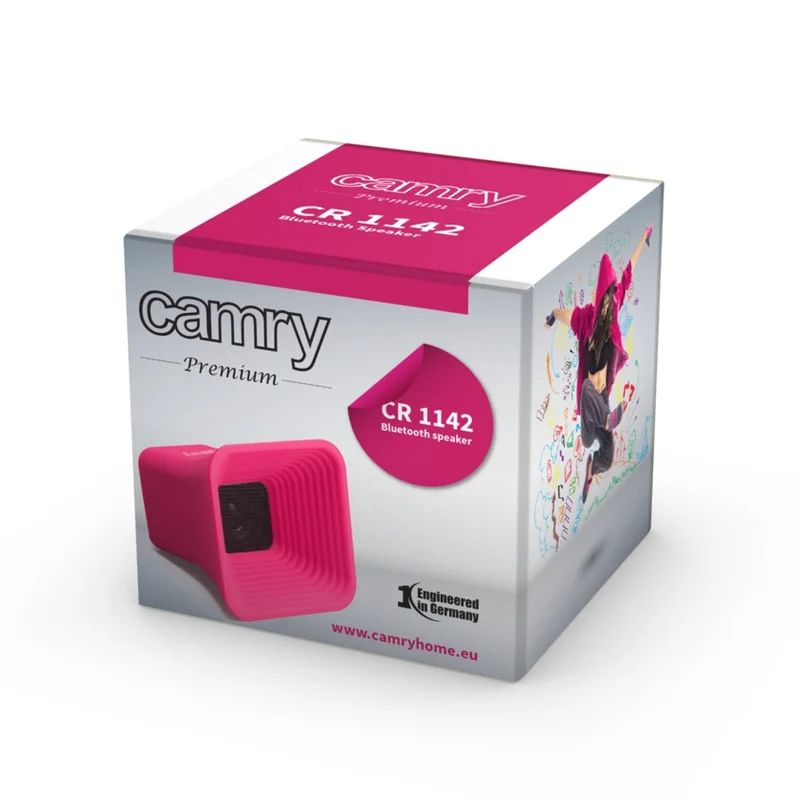 Camry CR 1142 Bluetooth EDR-högtalare med inbyggt litiumbatteri. Med den här högtalaren kan du enkelt ansluta tr?dlöst och njuta av din favoritmusik var som helst. Den inbyggda litiumbatteriet ger l?ngvarig användning och bekväm bärbarhet.