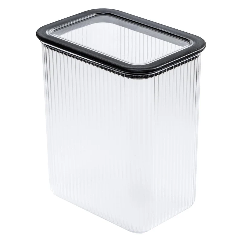 Branq kitchen container, for food, 2.33 l, transparent with black seal, Neroli