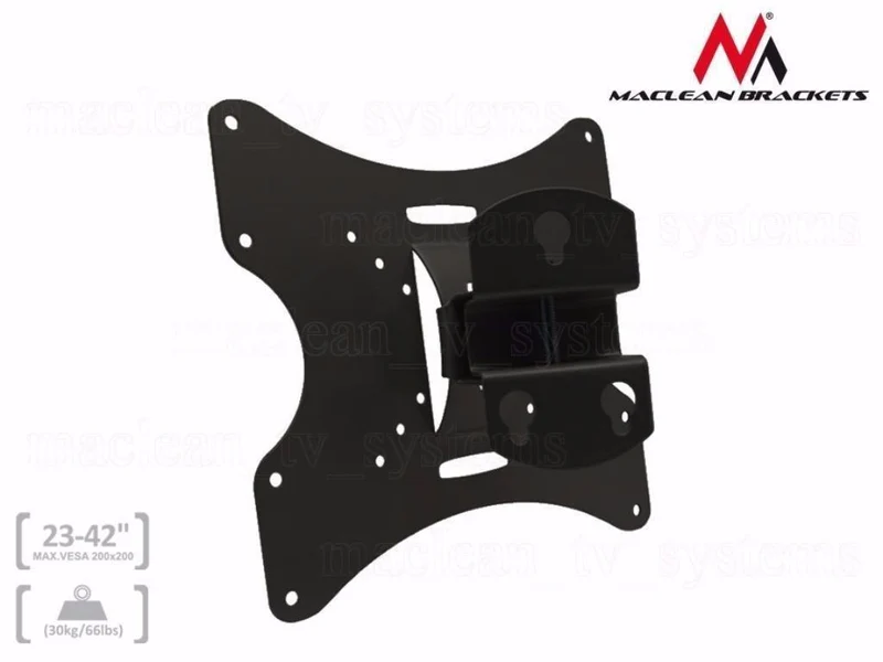 Maclean MC-501A TV Wall Bracket Mount 23'' - 50 " 30kg VESA Universal LED Plasma LCD Holder Adjustable