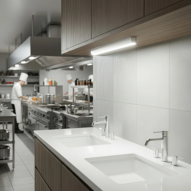Maclean Energy MCE166 Under Shelf LED Light with PIR Motion Sensor Battery Powered Wireless