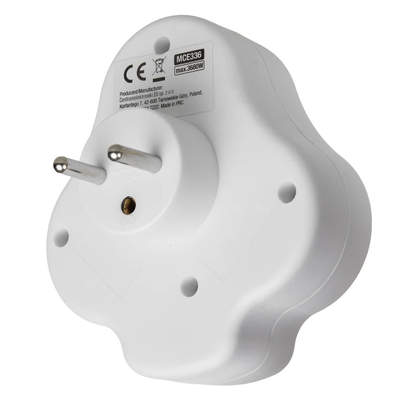 Maclean Power Outlet, 2-Outlet Power Strip with USB A/C 2.4A, Type E, 2x16A, MCE336 E