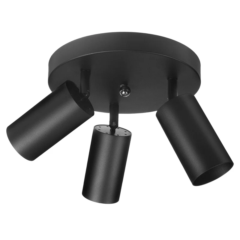 Maclean ceiling lamp, spot, movable, aluminum, 3xGU10, 55x100mm, matte black color, MCE362 B